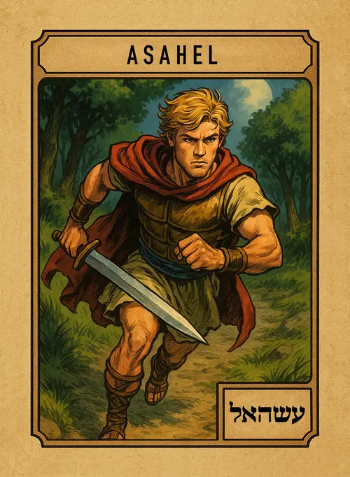 Asahel, full-color illustration from David's Mighty Men