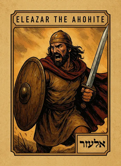 Eleazar the Ahohite, full-color illustration from David's Mighty Men